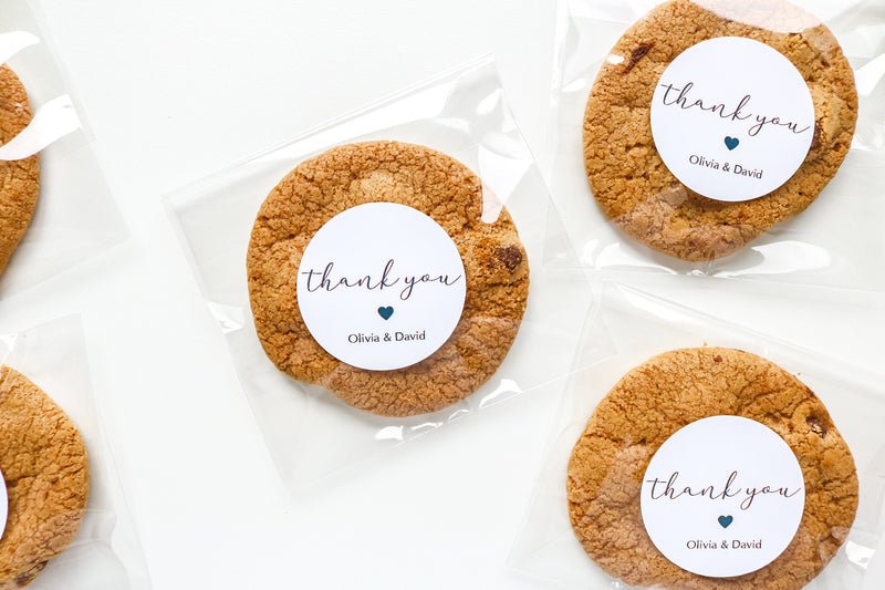 Personalized Thank You Cookie Favor Bags, Cookie Bags and Stickers, Wedding Treat Bags, Bridal Shower Favour Bags, Birthday Favour Bags.