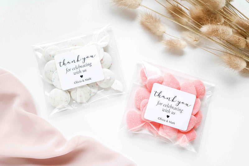 Personalized Wedding Favour Bags and Stickers, Wedding Favors, Wedding Favour Stickers, Wedding Treat Bags, Candy Bar Bags