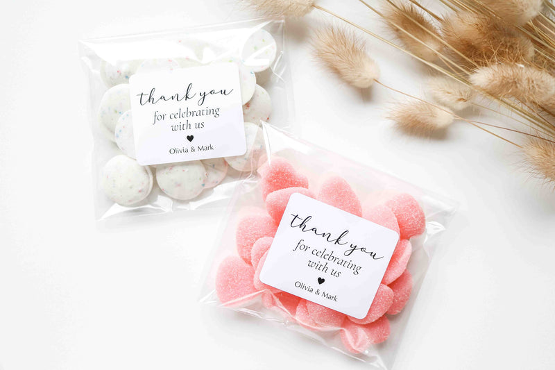 Personalized Wedding Favour Bags and Stickers, Wedding Favors, Wedding Favour Stickers, Wedding Treat Bags, Candy Bar Bags